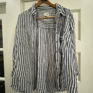 Universal Thread Navy and White Striped Shirt